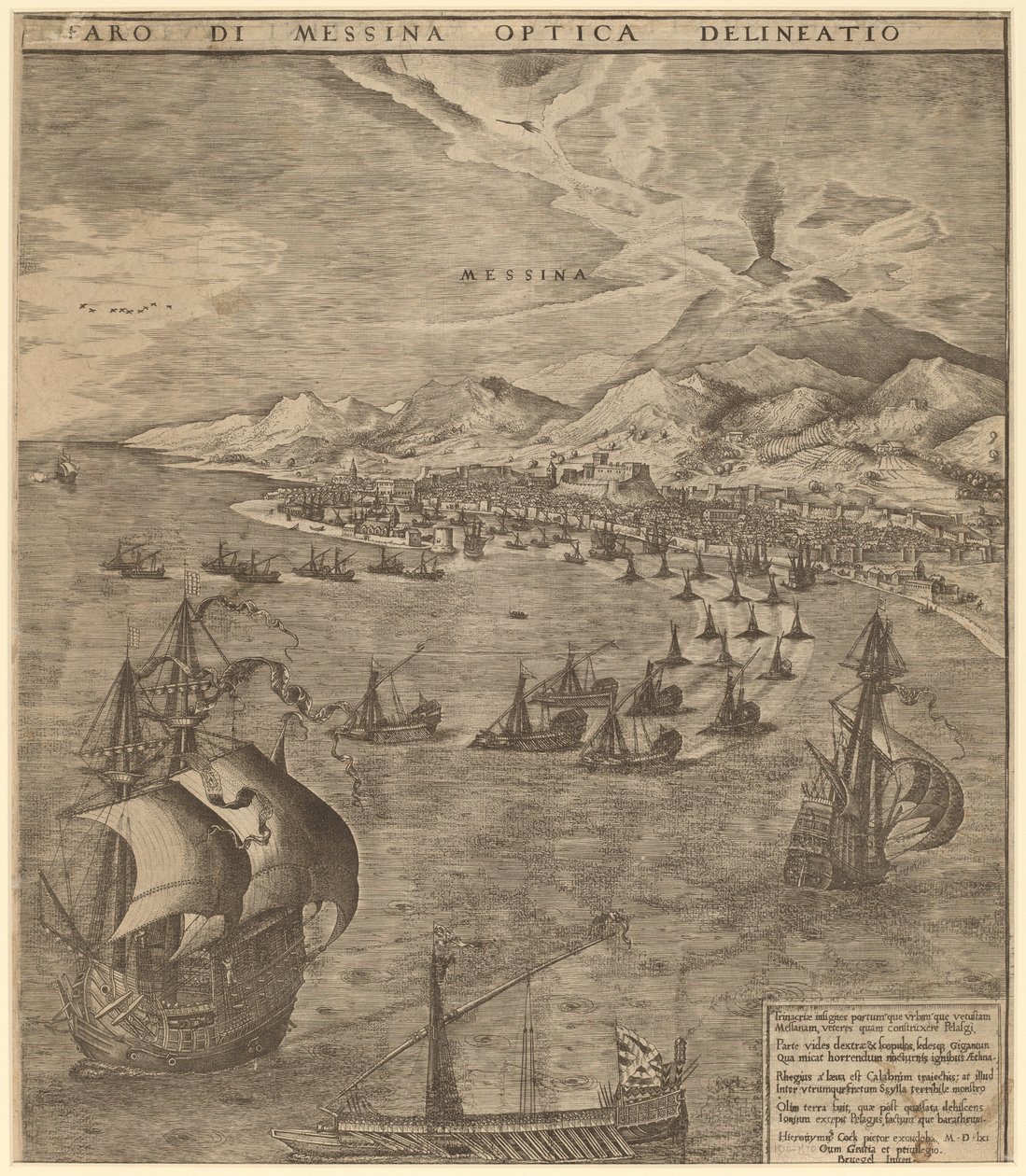 Bataille navale dans le détroit de Messine - Frans Huys after Pieter Bruegel the Elder