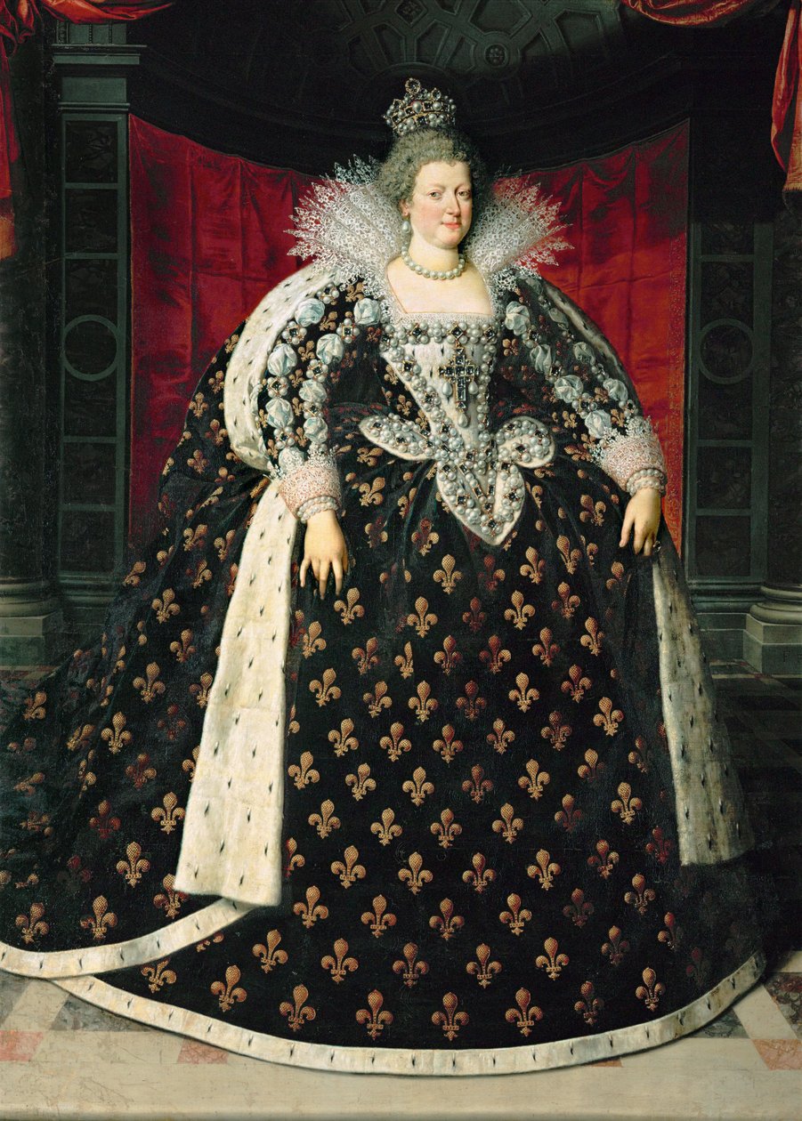 Marie de Médicis, reine de France, épouse du roi Henri IV ... - Frans II Pourbus