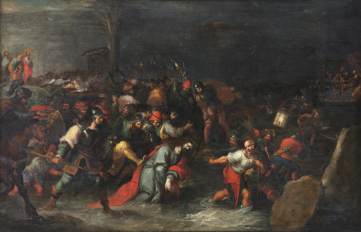 Christ traîné à travers le ruisseau Cédron après son arrestation - Frans II the Younger Francken