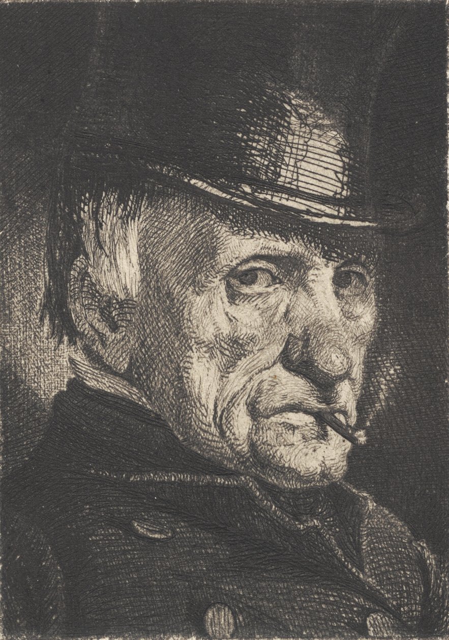Homme avec chapeau et cigare - Frans Schwartz