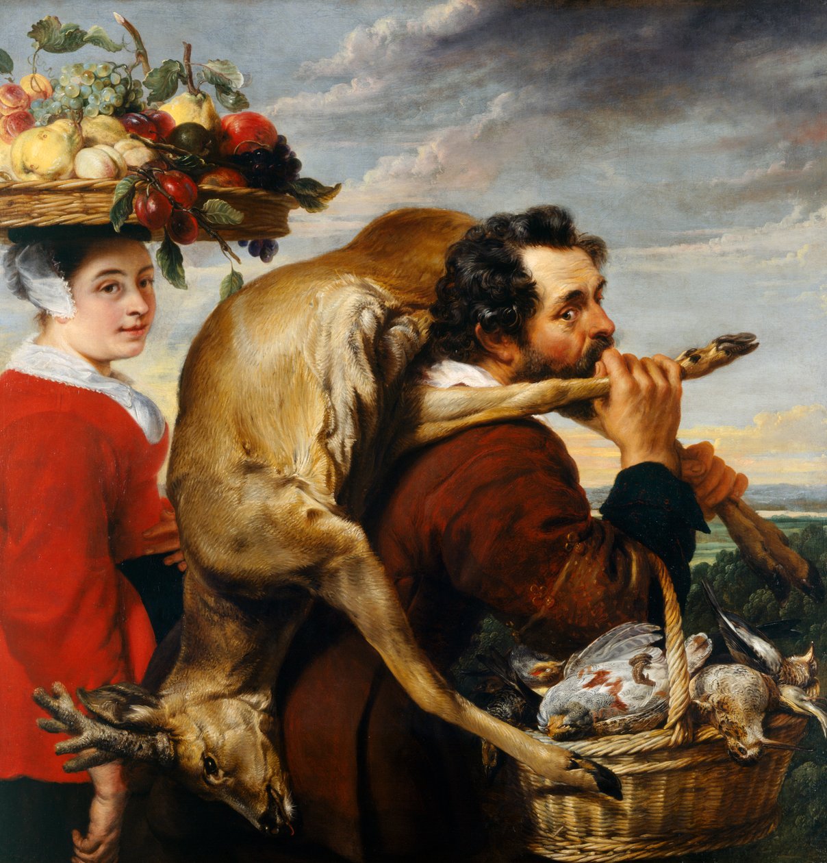 Personnages avec fruits et gibier - Frans Snyders or Snijders