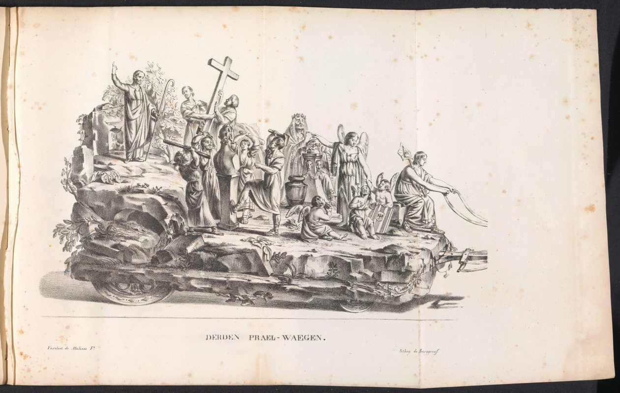 Troisième char dans le défilé pour Saint Rombaut, 1825 - Frans Vervloet