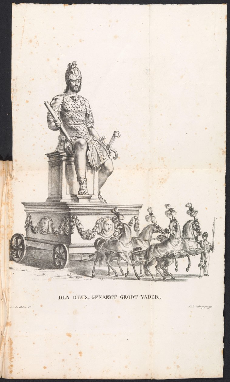 Géant Grand-père dans le défilé pour Saint-Rombaut, 1825 - Frans Vervloet