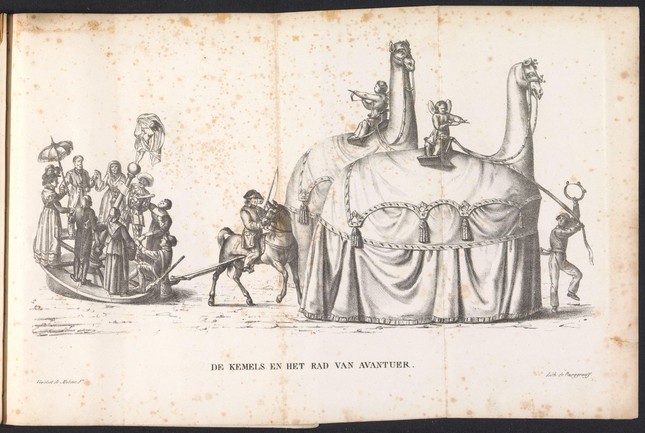 Deux chameaux et la Roue de la Fortune, 1825 - Frans Vervloet