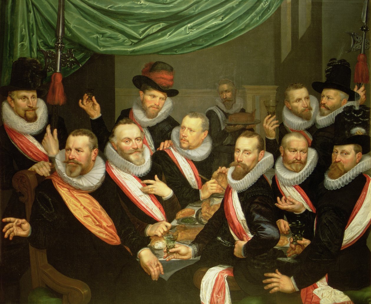 Banquet des officiers et sous-officiers de la Garde civile de San Jorge - Frans de Grebber