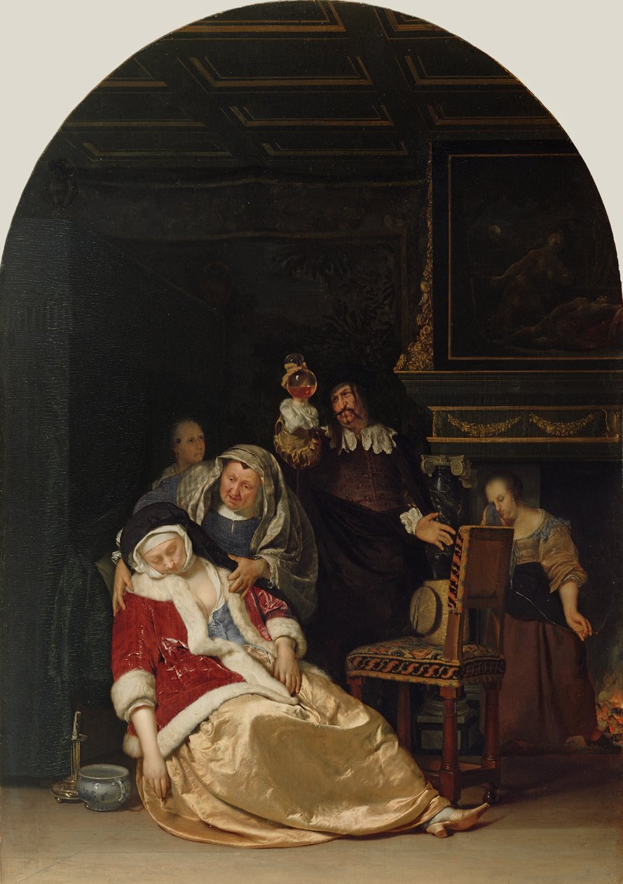 La visite du docteur, 1667 - Frans van Mieris