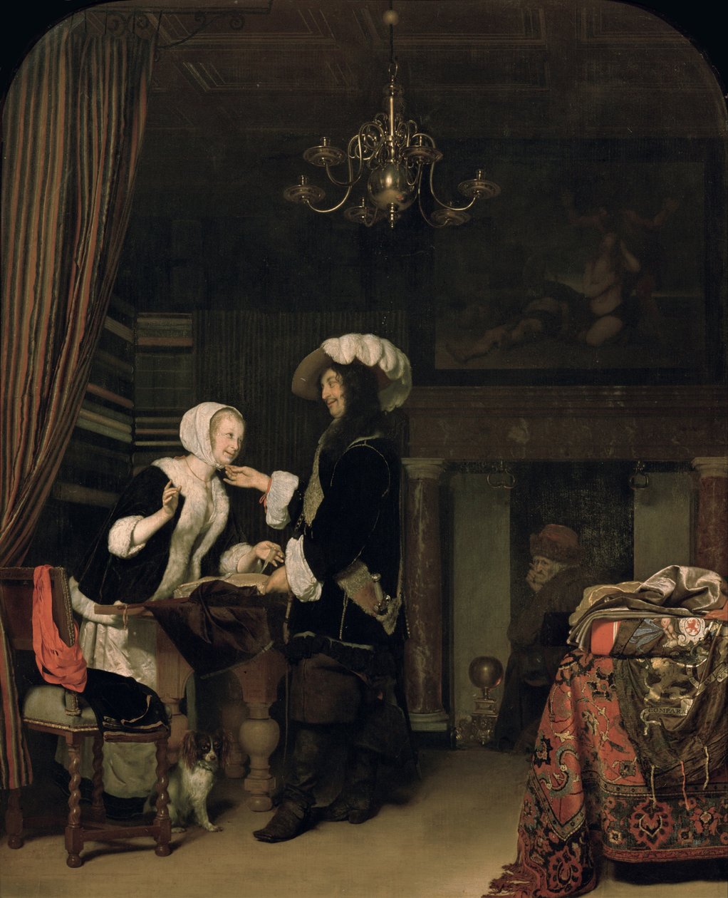 Cavalier dans la boutique, 1660 - Frans van Mieris the Elder
