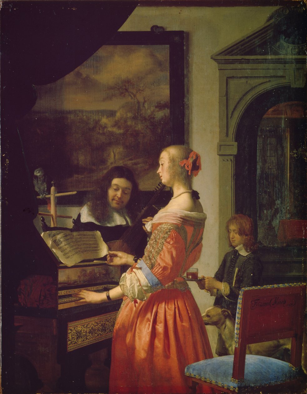 Femme au clavecin - Frans van Mieris the Elder