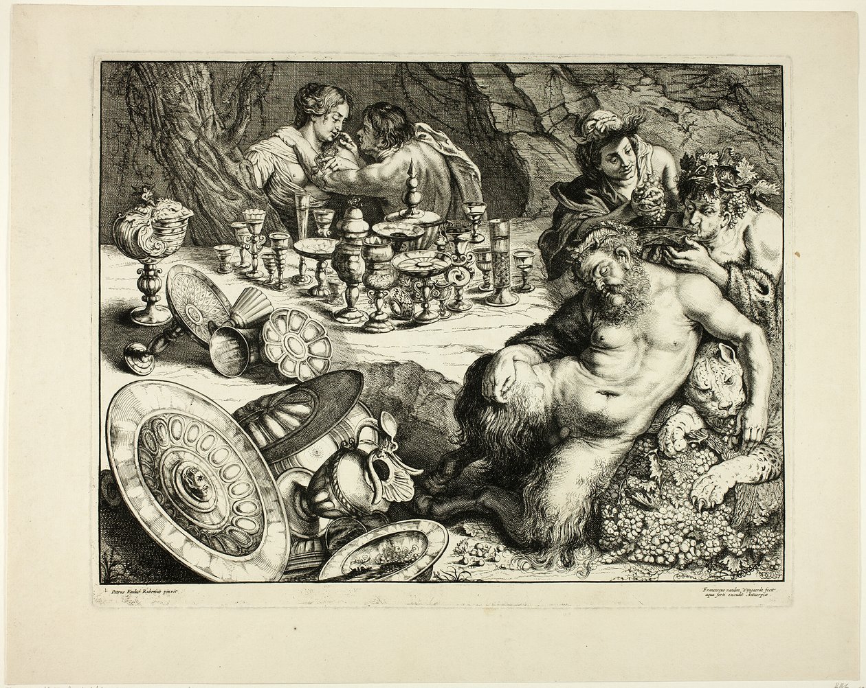 Bacchus et Silène Ivre—Le Rêve de Silène - Frans van den Wyngaerde
