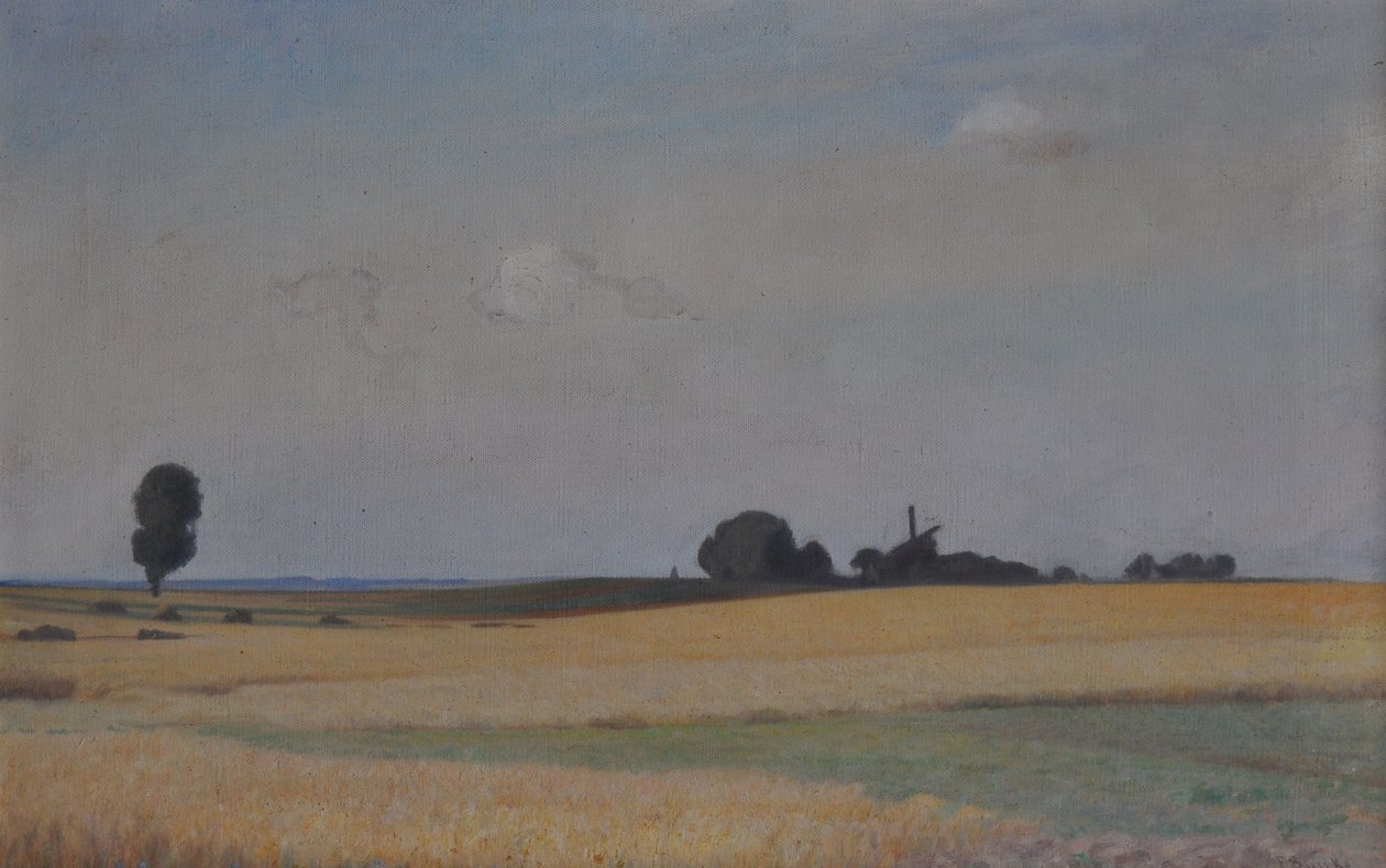 Paysage du Mecklembourg avec moulin à vent - Franz Bunke
