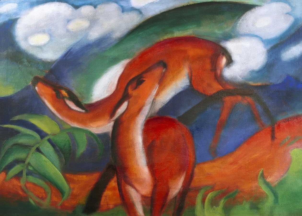 Cerfs rouges II - Franz Marc