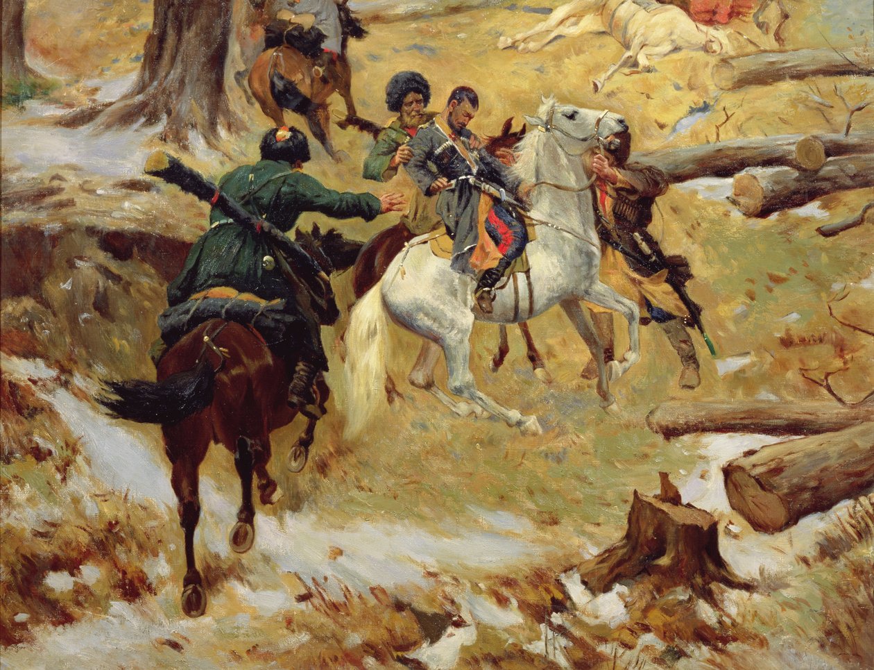 La mort du major général Sleptsov en Tchétchénie - Franz Roubaud