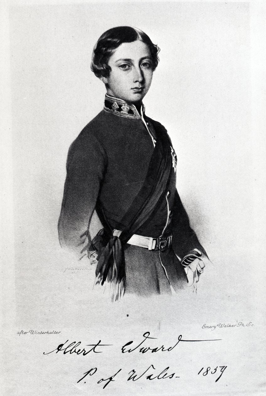 Édouard, prince de Galles, gravé par Emery Walker - Franz Xaver Winterhalter