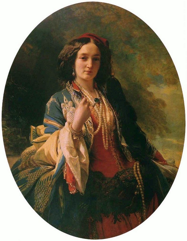 Portrait de Katarzyna Potocka née Branicka en costume oriental - Franz Xaver Winterhalter