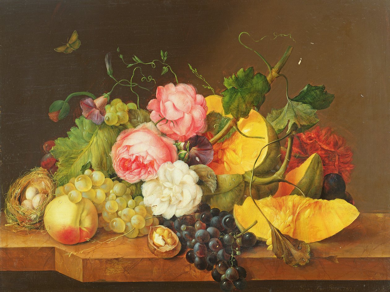Nature morte avec fleurs et fruits, 1821 - Franz Xavier Petter