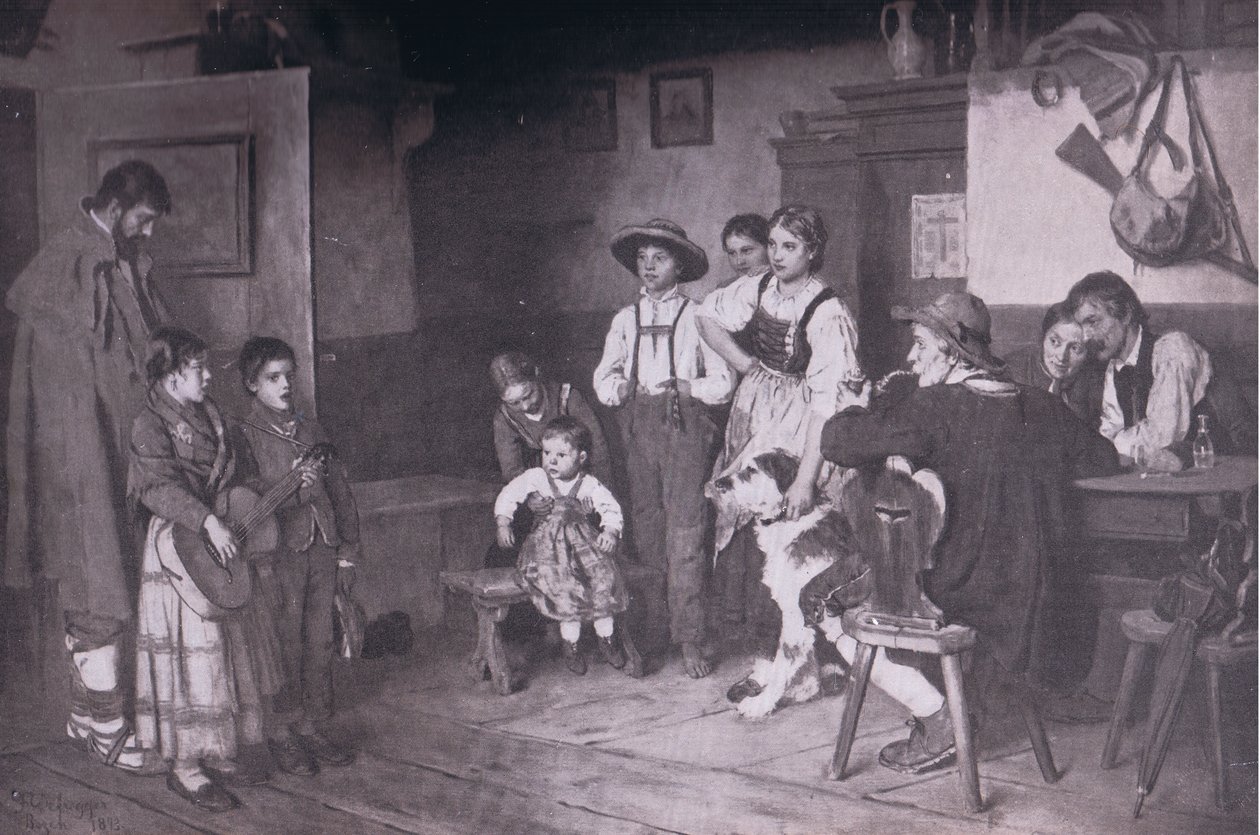 Chanteurs italiens itinérants, Bibbys Annual, 1916-1917 - after Franz Defregger