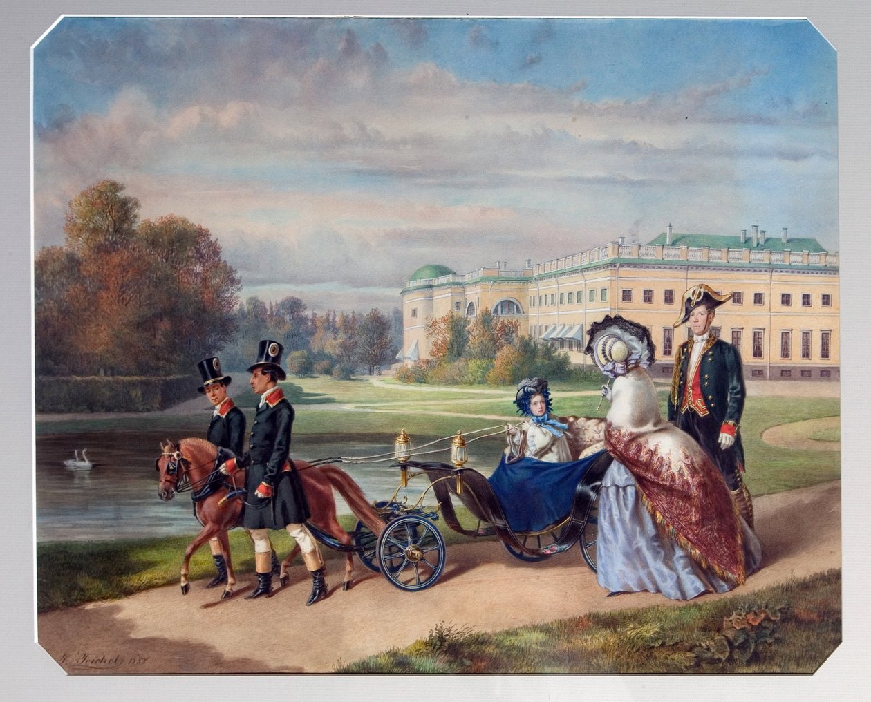 La promenade de la grande duchesse Maria Alexandrovna de Russie - Franz (after) Teichel