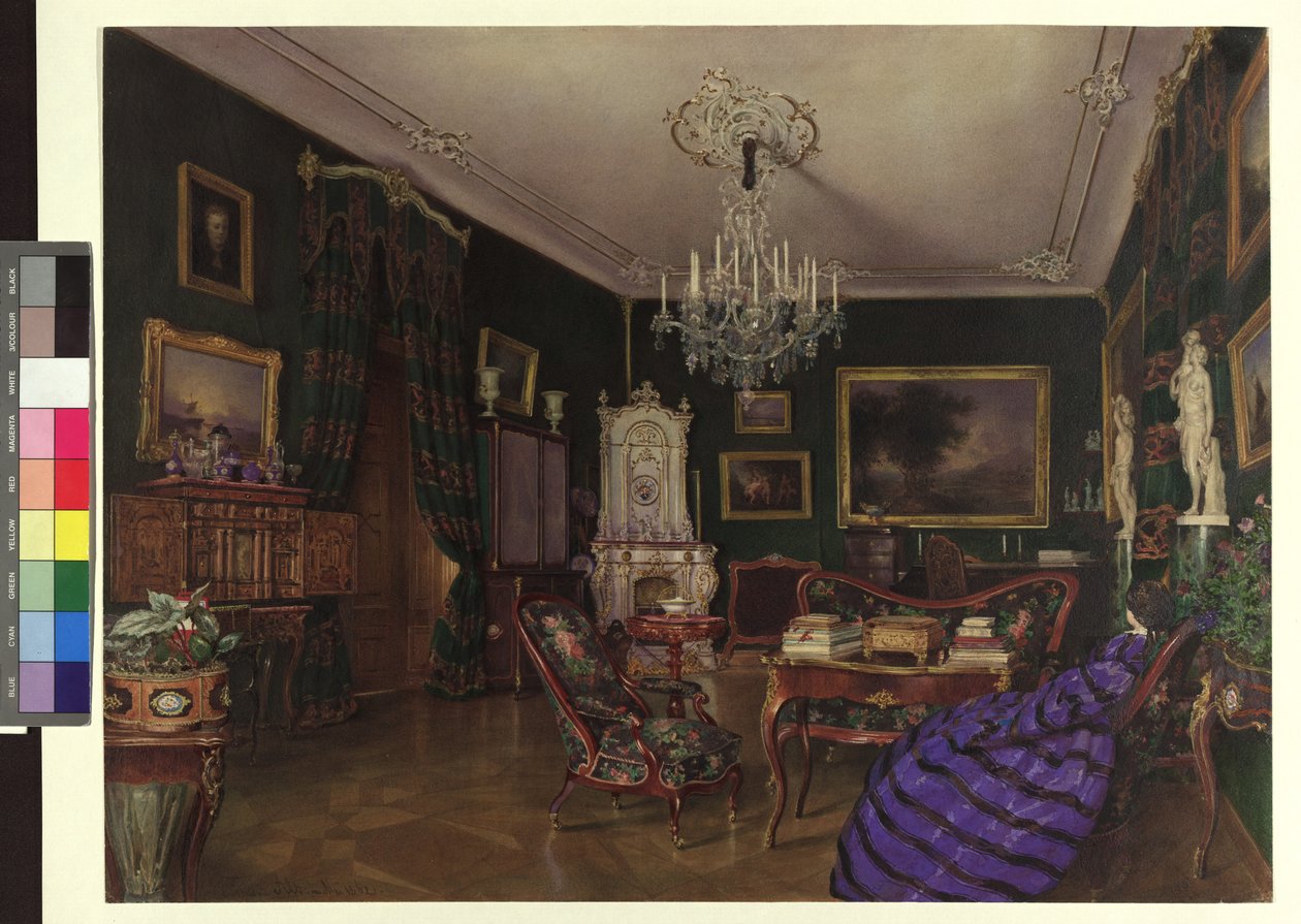 Le salon de la comtesse Demblin à Hietzing - Franz Alt