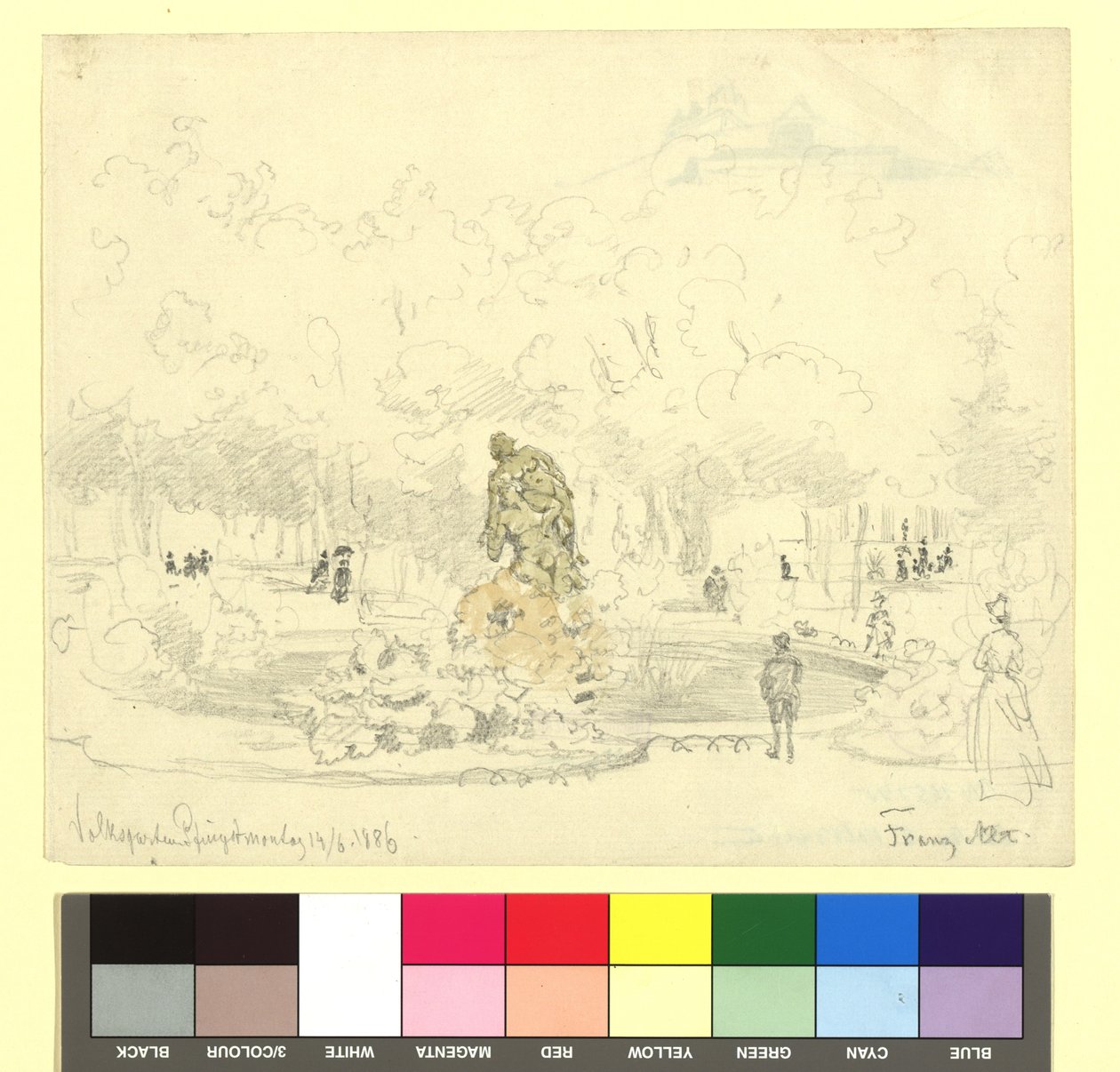 Volksgarten mit Tilgnerbrunnen (Faun und Nymphe) - Franz Alt