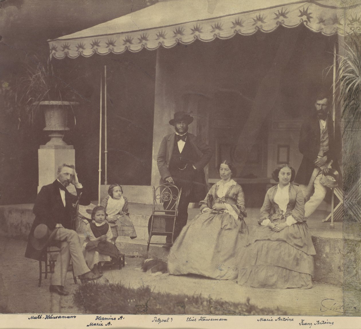 Portrait de groupe des familles Antoine et Höusermann, 1850s-60s - Franz Antoine