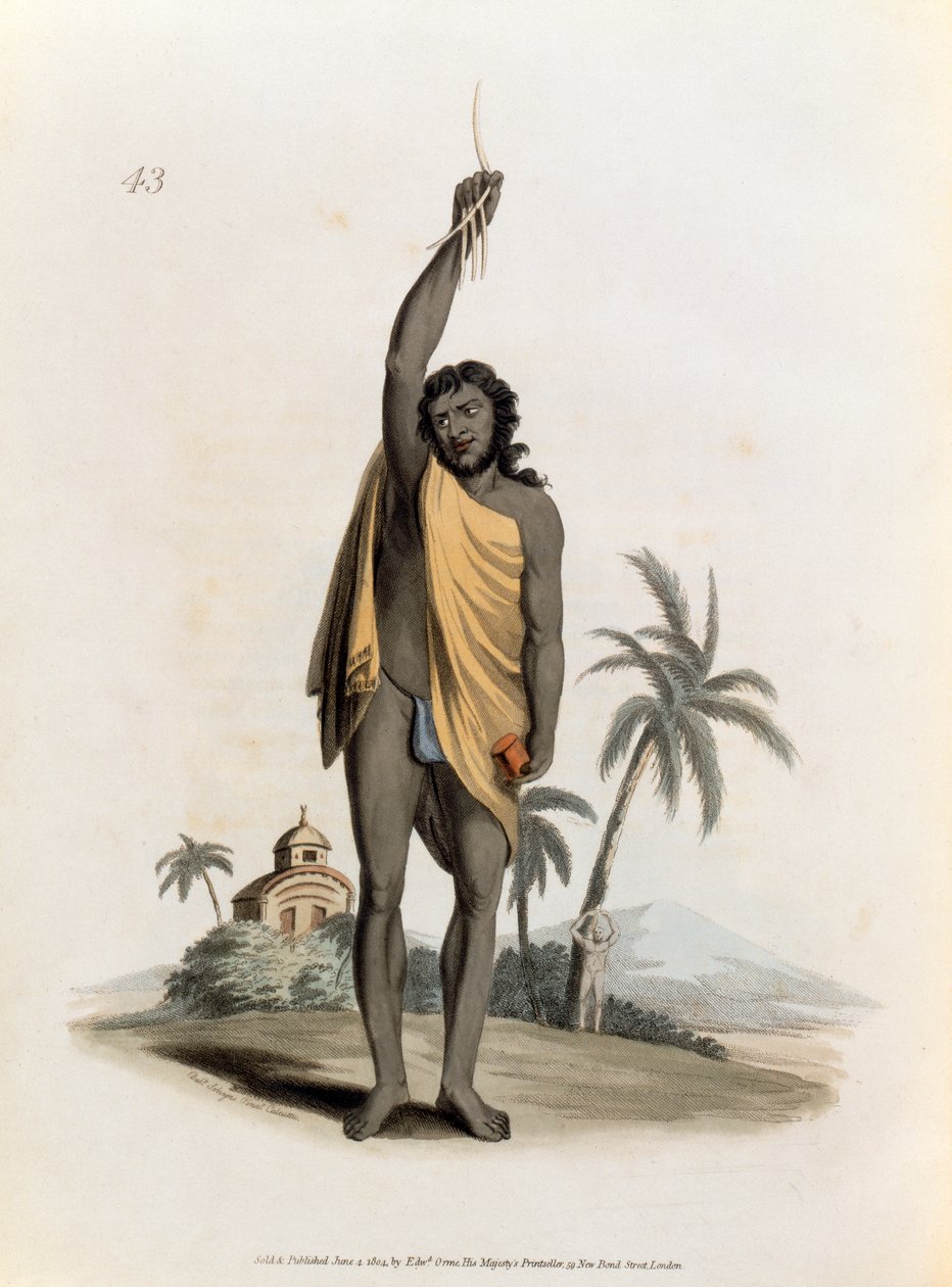 Prêtre hindou, publié par Edward Orme, 1804 - Franz Balthazar Solvyns