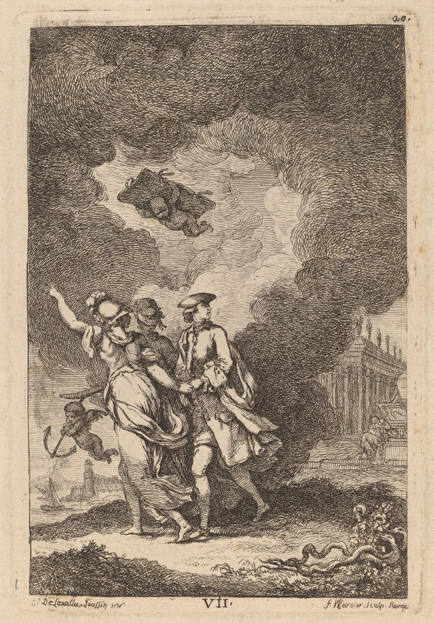 Nella Venuta in Roma: pl. 7 - Franz Edmund Weirotter after Étienne de Lavallée Poussin