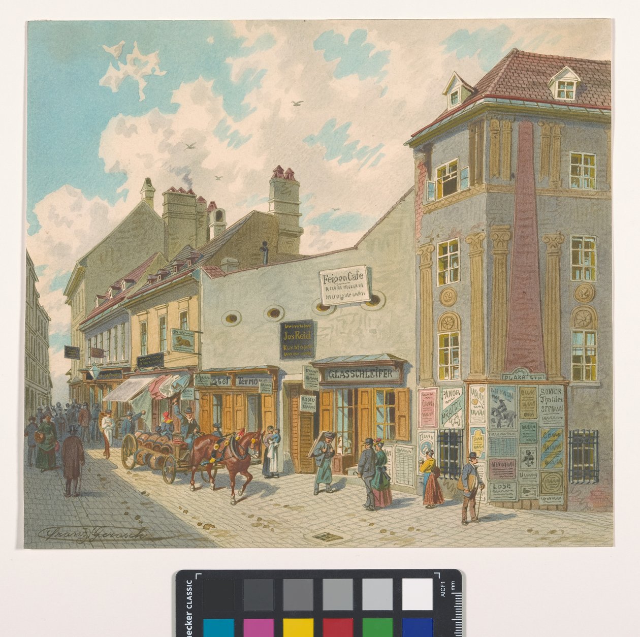 7, Burggasse 28-36 - Vue depuis la Kirchengasse - Franz Gerasch