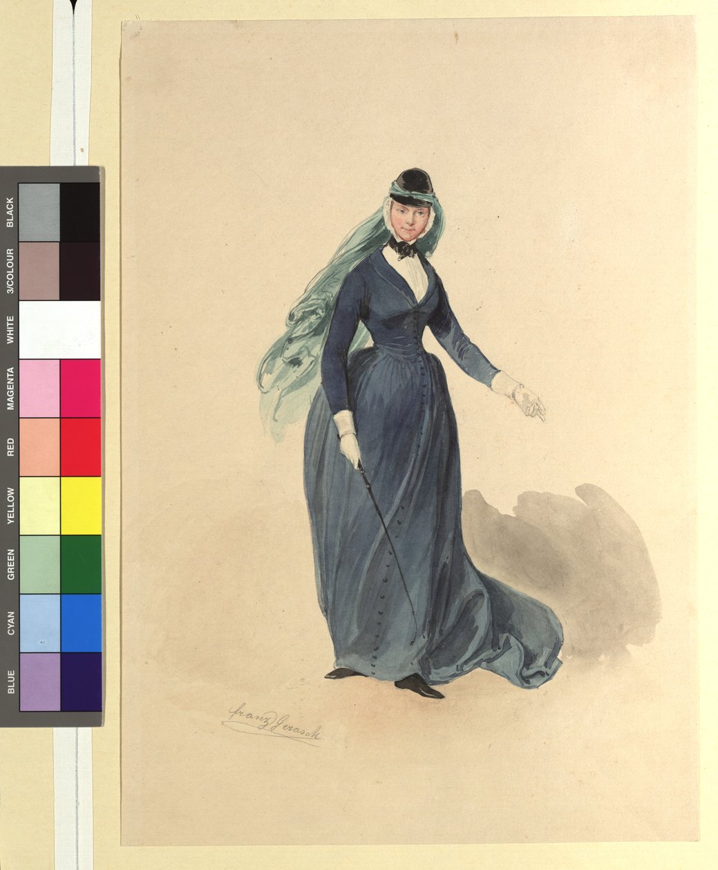 Ida Schuselka-Brüning dans le rôle de Lady Piron dans « Maria, la fille du régiment » - Franz Gerasch