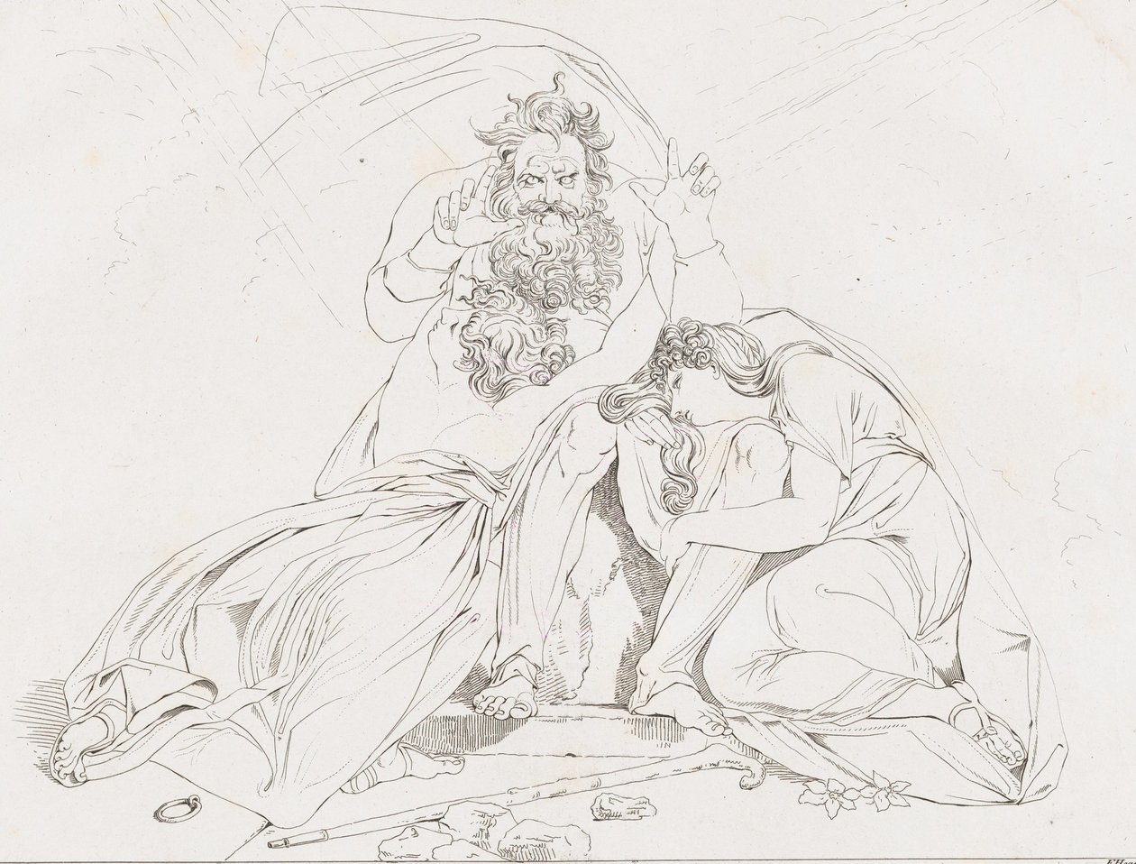 Der Tod des Oedipus, 1806 - Franz Hegi