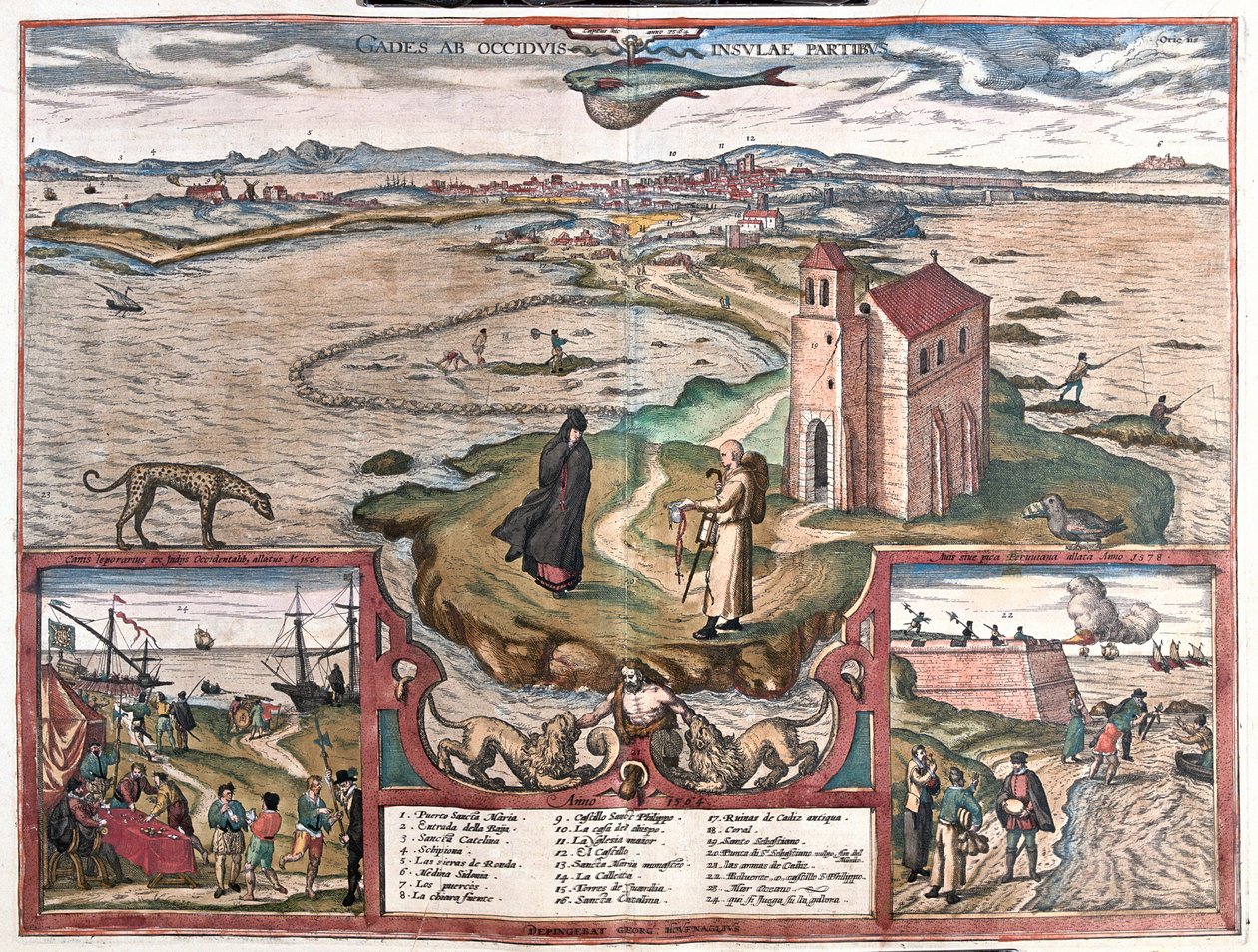 Baie de Cadix, Espagne - Franz Hogenberg