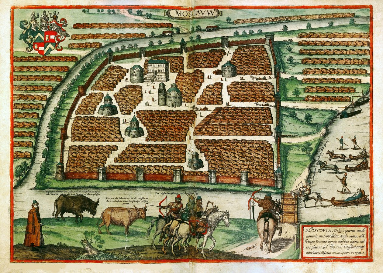Carte de Moscou (Russie) - Franz Hogenberg