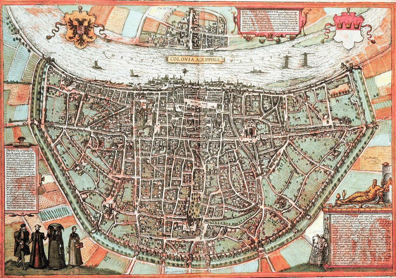 Carte de Cologne - Allemagne - Franz Hogenberg