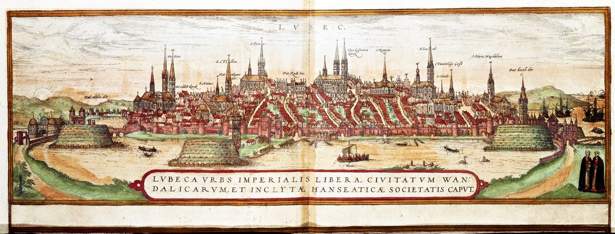 Carte de Lübeck (gravure) - Franz Hogenberg