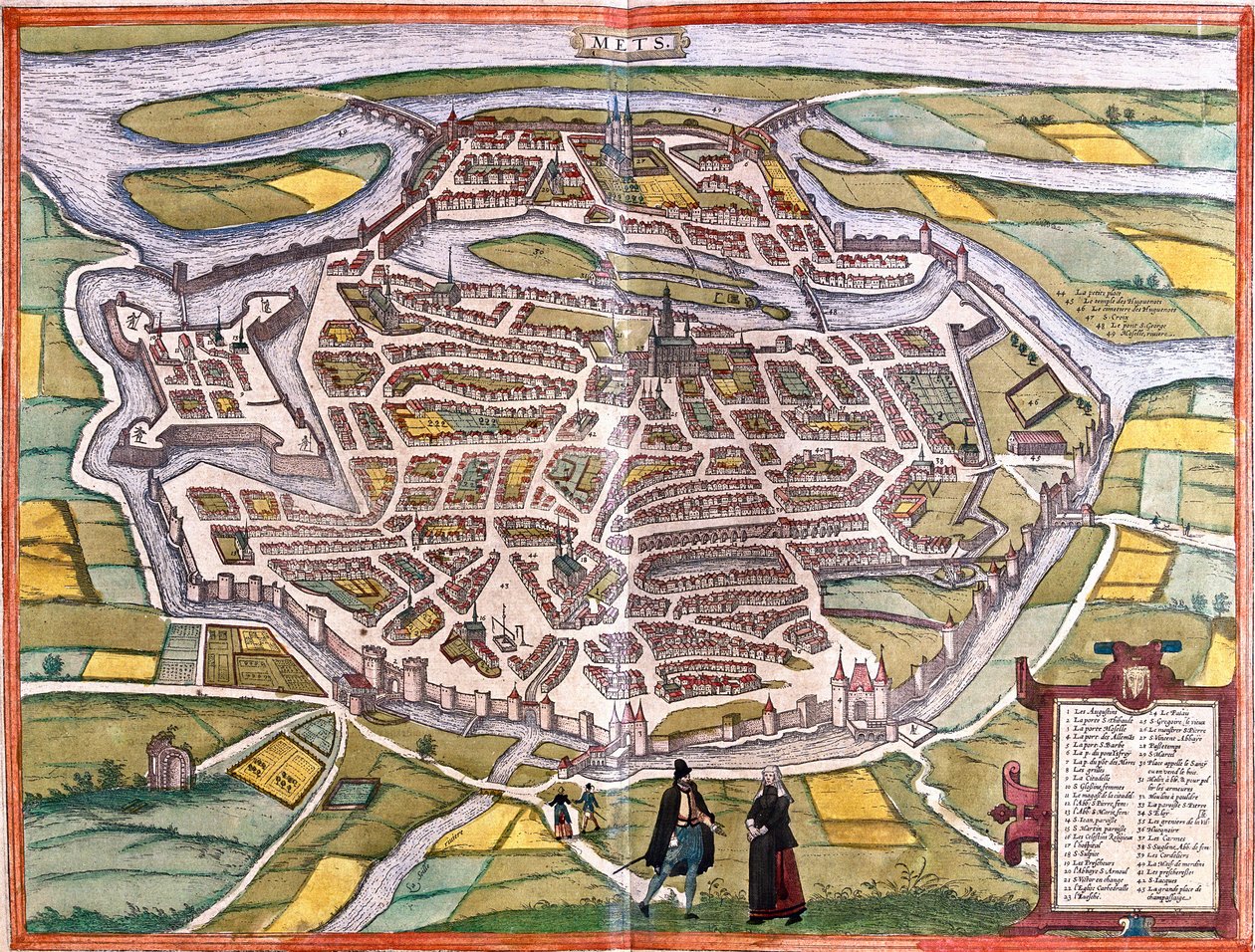 Plan de Metz, France - Franz Hogenberg
