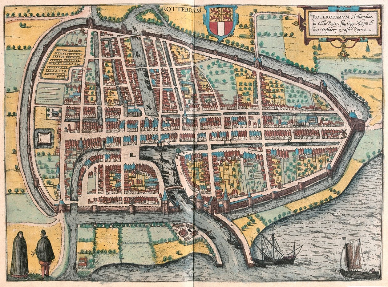 Rotterdam, Pays-Bas (gravure) - Franz Hogenberg