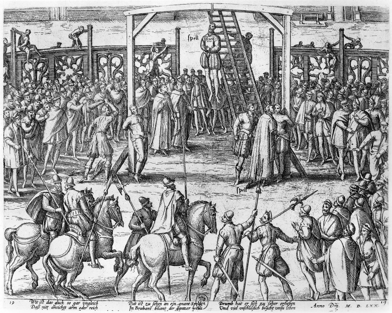 Scènes de pendaison en Flandre, 1570 - Franz Hogenberg