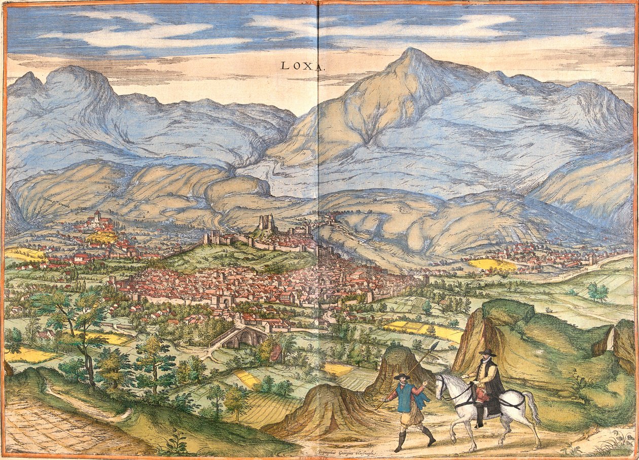 Vue de Loja, Espagne - Franz Hogenberg