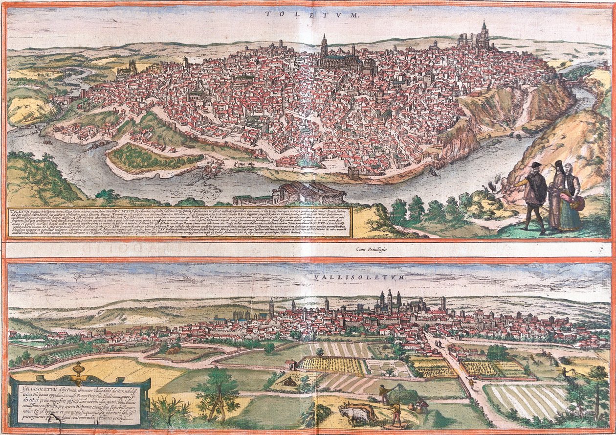 Vues de Tolède et Valladolid, Espagne (eau-forte) - Franz Hogenberg