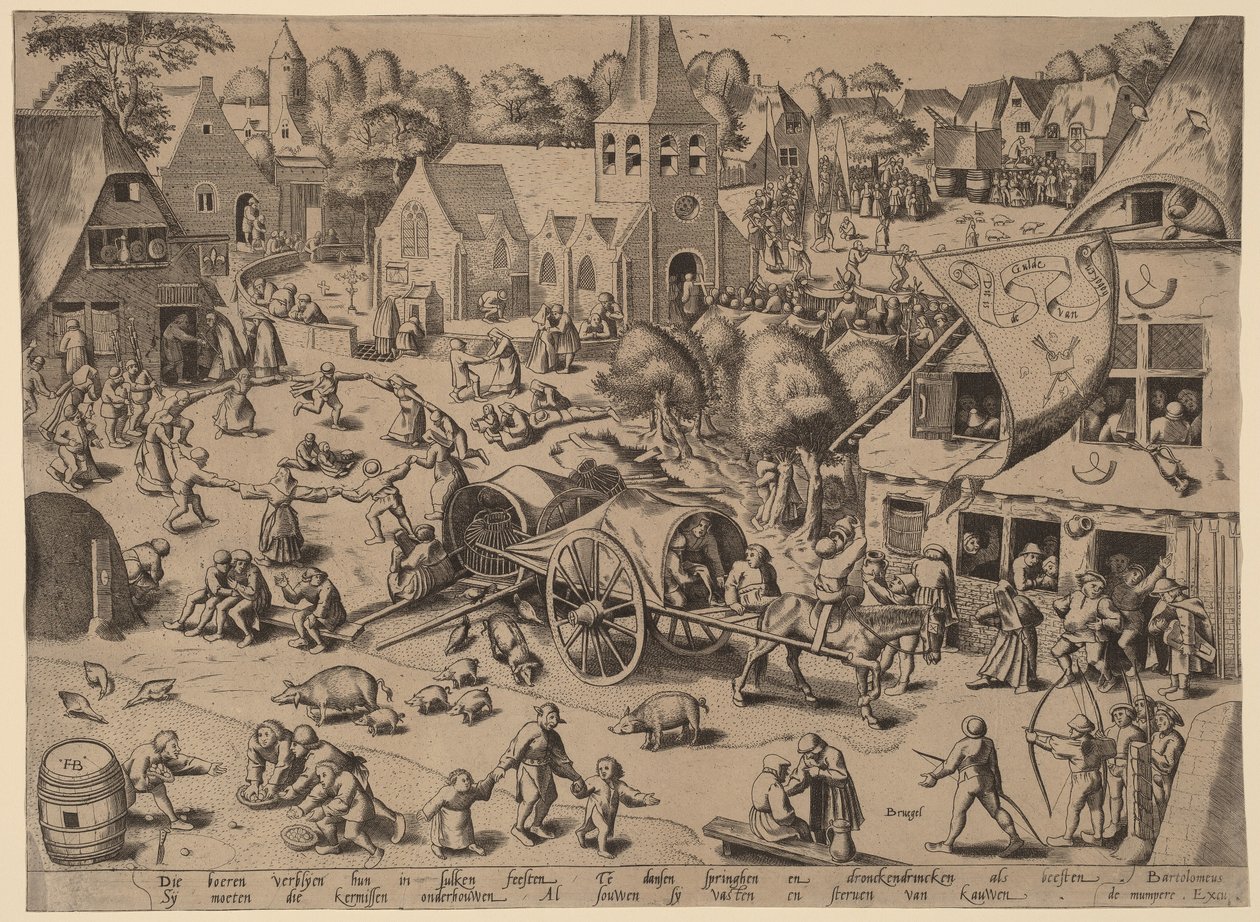 Fête de village à Hoboken - Franz Hogenberg after Pieter Bruegel the Elder