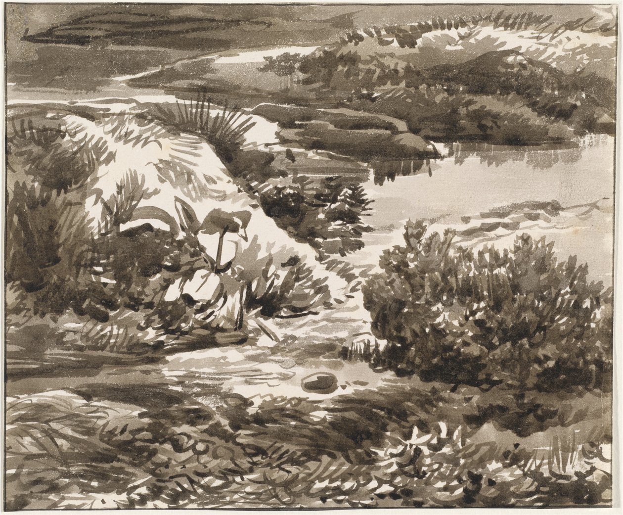 Coin de Prairie avec un Ruisseau - Franz Innocenz Josef Kobell