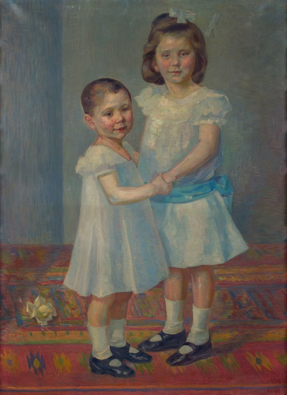 Portrait de deux enfants - Franz Jaschke