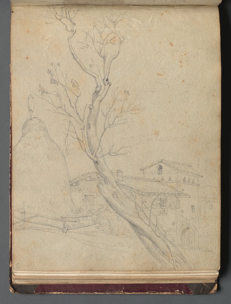 Album avec des vues de Rome et des environs, études de paysages, page 37b : Paysage romain - Franz Johann Heinrich Nadorp