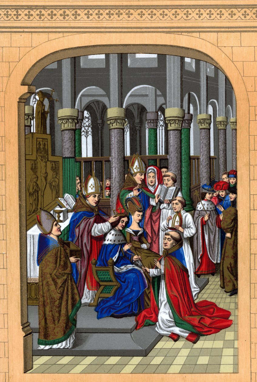 Couronnement de Charles V, Roi de France, XIVe siècle, 1870 - Franz Kellerhoven