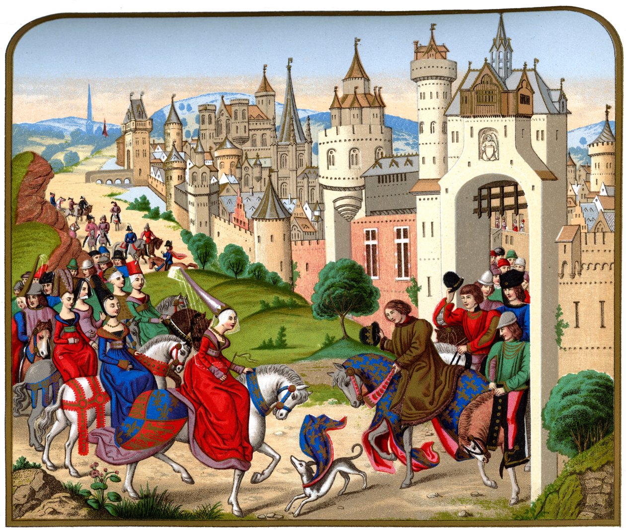 Entrée de la reine Isabeau de Bavière à Paris, vers 1500, 1870 - Franz Kellerhoven