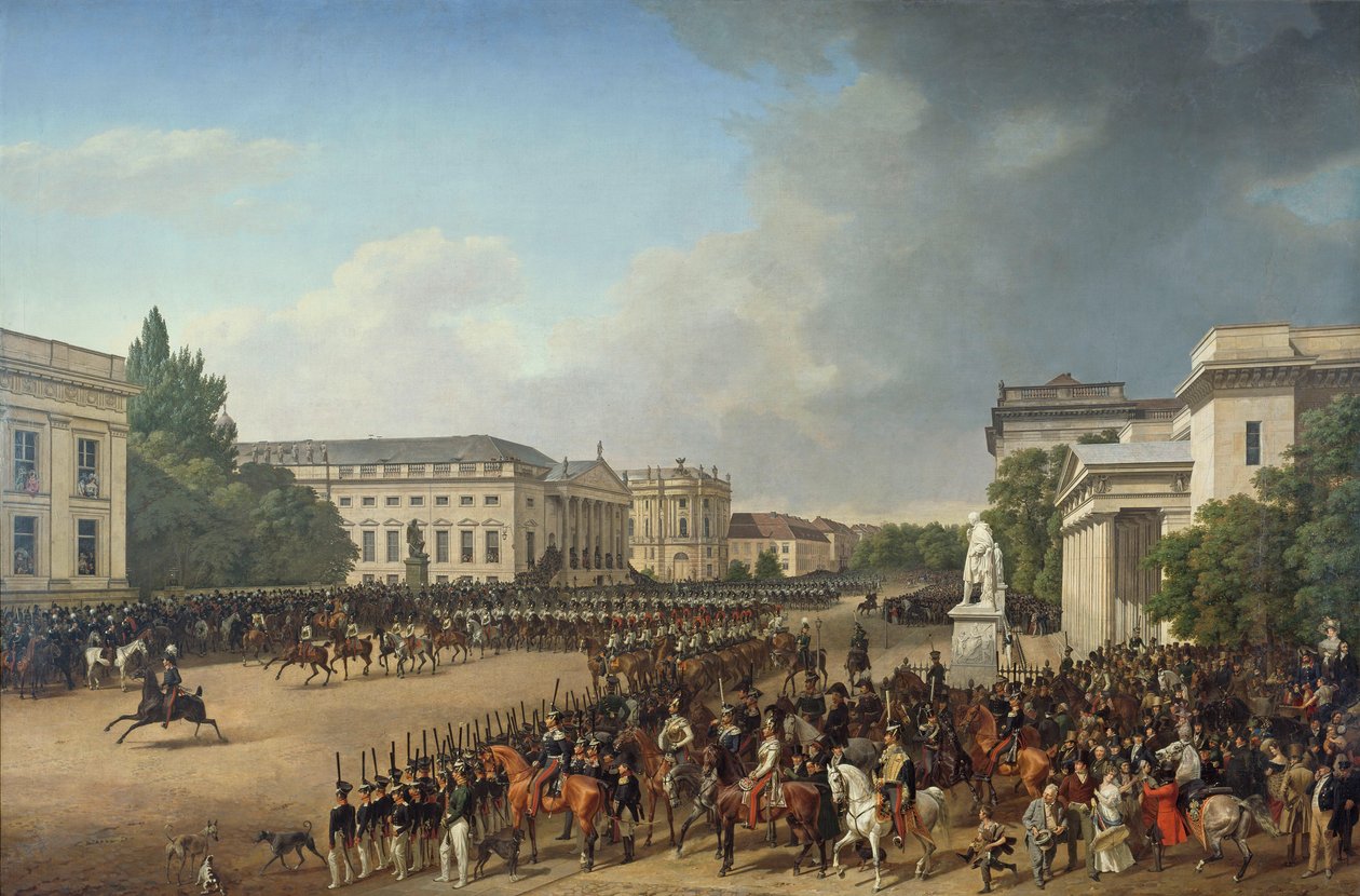 French : Parade sur la place de l