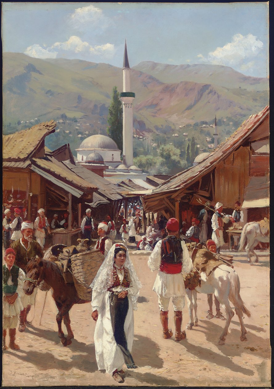 Vue de Bascarsija, Sarajevo - Franz Leo Ruben