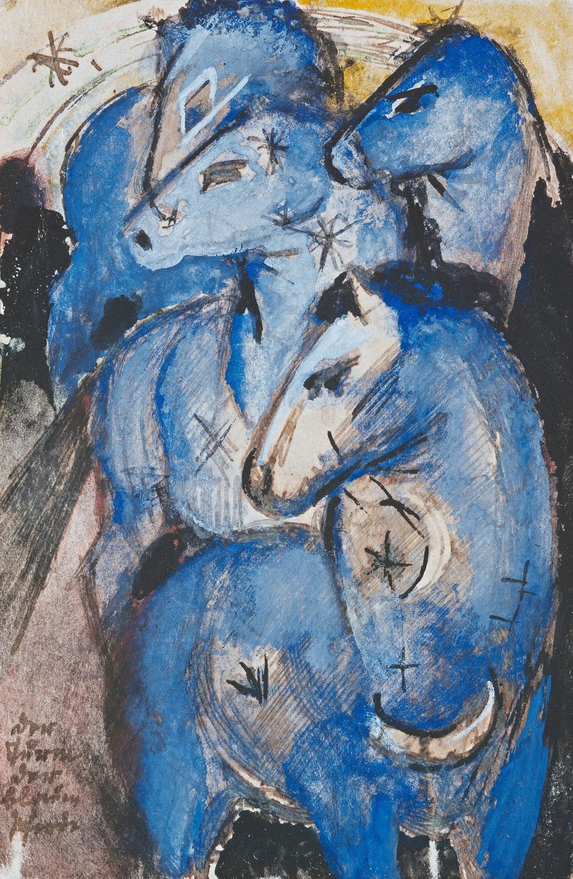 Der Turm der blauen Pferde - Franz Marc