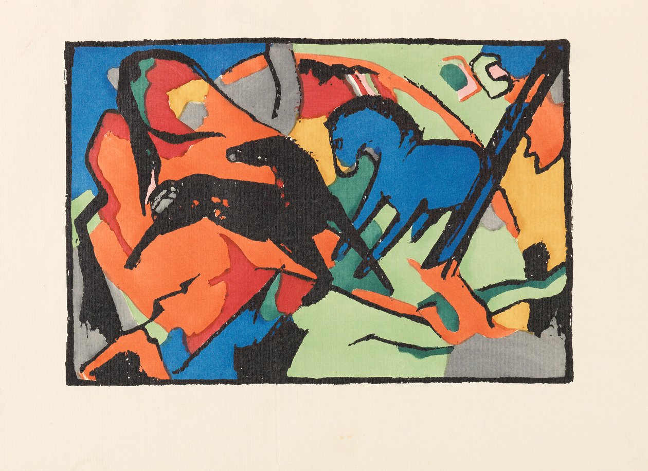 Der blaue Reiter, 1914 | Franz Marc | Estampe d'art