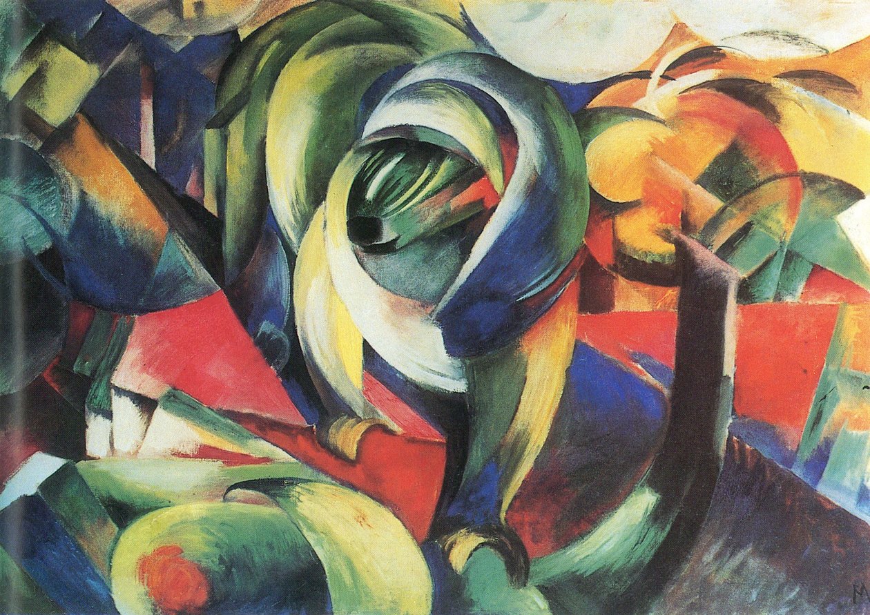 Allemand : Der Mandrill Le mandrill - Franz Marc