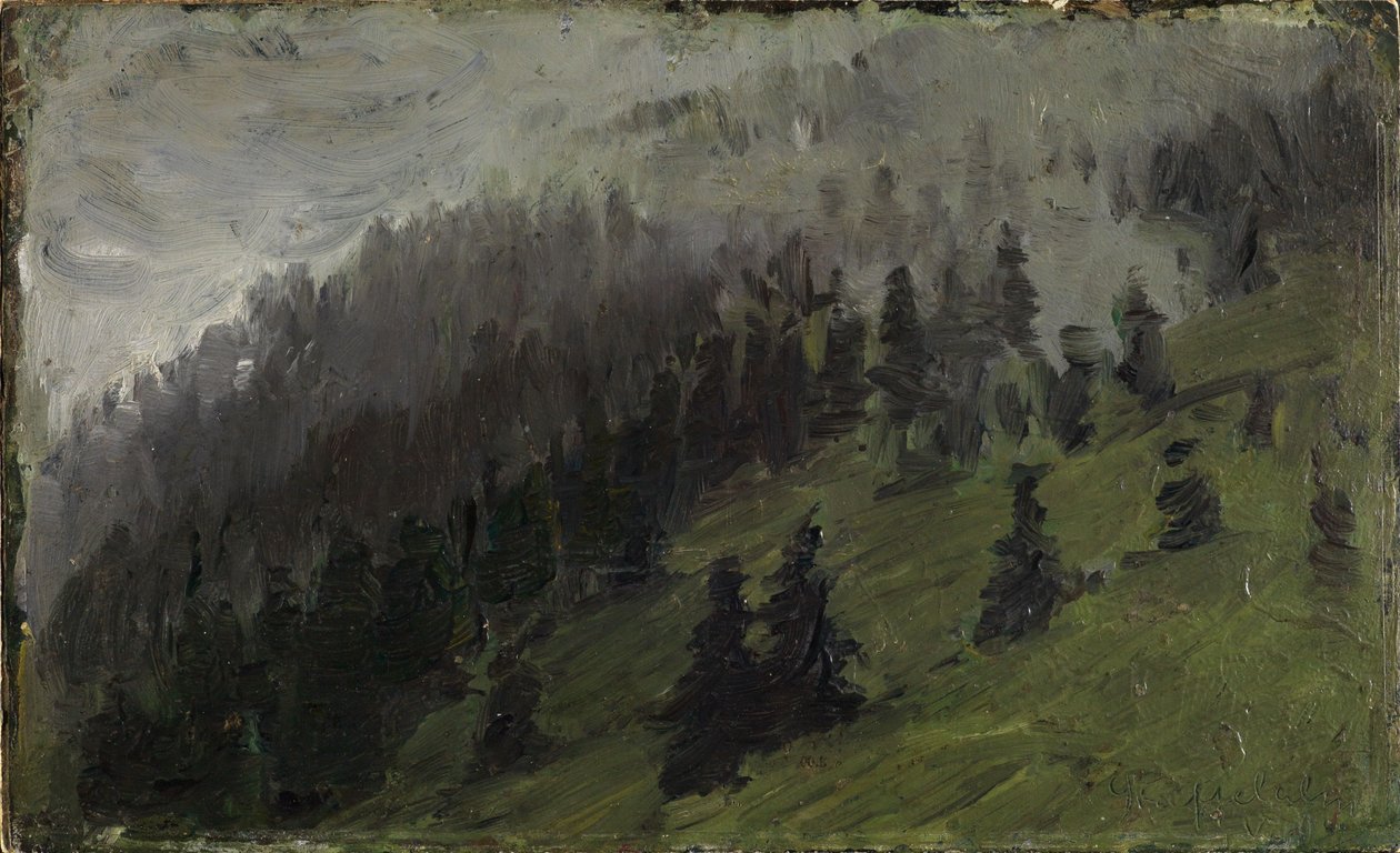 Brouillard parmi les sapins - Franz Marc